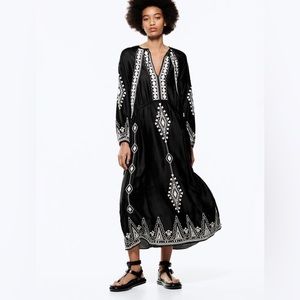 Zara embroidered dress
